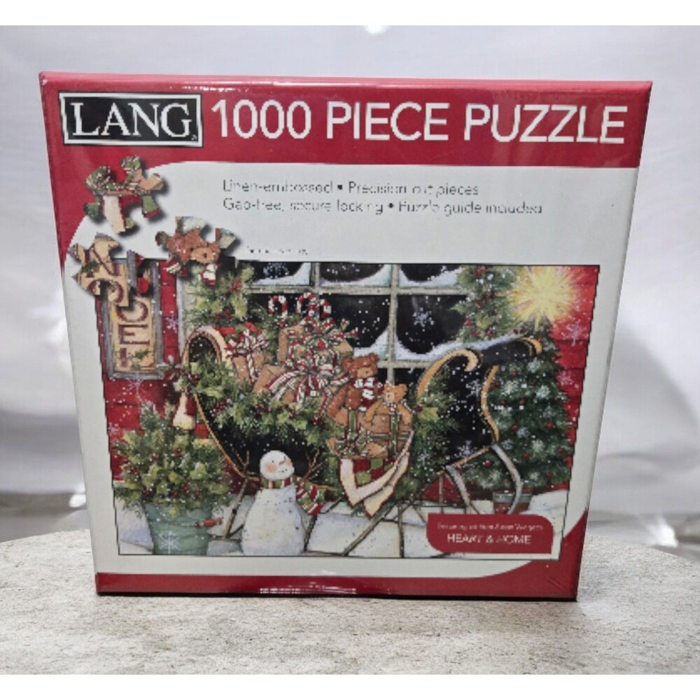 NEW Lang Susan Winget Heart And Home Santa's Sleigh 1000 Piece Puzzle